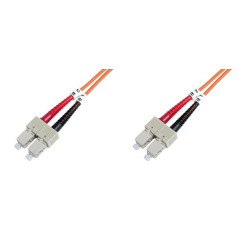 CAVO FIBRA OTTICA SC A SC MULTIMODE OM2 DUPLEX 50/125 MT.10