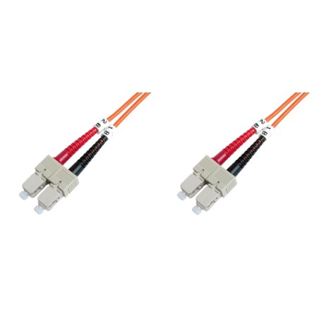 CAVO FIBRA OTTICA SC A SC MULTIMODE OM2 DUPLEX 50/125 MT.10