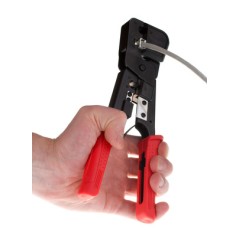 PINZA IN METALLO PER CRIMPARE CONNETTORI TELEFONICI MODULARI RJ12 6 POLI E 8 POLI RJ45