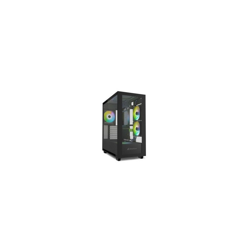 SHARKOON CASE REBEL C60 RGB BLACK ATX 2x U3, 1x Type-C,TRRS, 2x Tempered Glass, 4x 120 ARGB PWM, ARG SHARKOON CASE REBEL C60 RGB BLACK ATX 2x U3, 1x Type-C,TRRS, 2x Tempered Glass, 4x 120 ARGB PWM, ARG