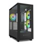 SHARKOON CASE REBEL C60 RGB BLACK ATX 2x U3, 1x Type-C,TRRS, 2x Tempered Glass, 4x 120 ARGB PWM, ARG SHARKOON CASE REBEL C60 RGB BLACK ATX 2x U3, 1x Type-C,TRRS, 2x Tempered Glass, 4x 120 ARGB PWM, ARG