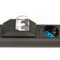 MULTIPRESA ALIMENTAZIONE PER RACK 19" CON 6 PRESE UNIVERSALI TRIPOLARI/SCHUKO MAGNETOTERMICA CON STAFFE COLORE ROSSO