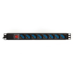 MULTIPRESA DA RACK 19 8" PRESE UNIVERSALI CON INTERRUTTORE SPINA C14
