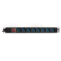 MULTIPRESA DA RACK 19 8" PRESE UNIVERSALI CON INTERRUTTORE SPINA C14