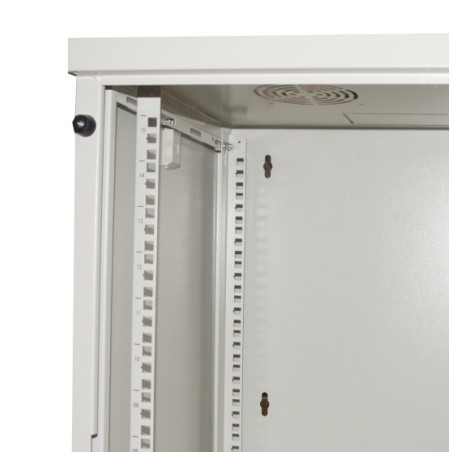 ARMADIO RACK 19" 9 UNITA' DA MURO PER RETI (A)485 X (L)540 X (P) 450 MM COLORE GRIGIO PORTA VETRO