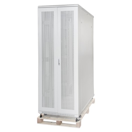 ARMADIO RACK 19" 42U (A)2055, (L)800, (P)1000 PORTA VETRO COLORE GRIGIO CON GUIDACAVI LATERALE