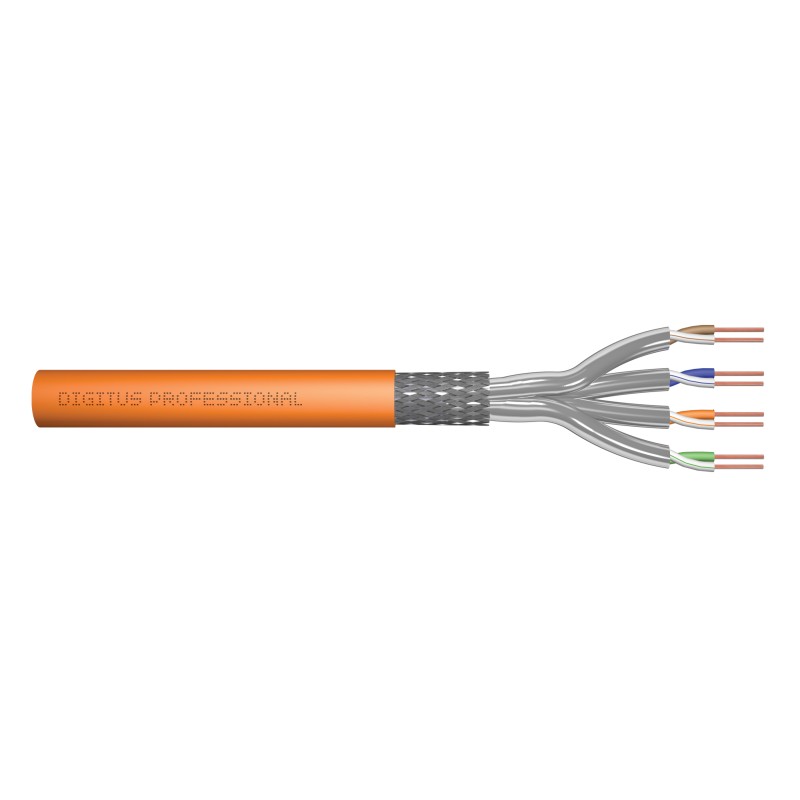 CAVO SOLIDO DOPPIA SCHERMATURA S-FTP PER RETI CATEGORIA 7 IN RAME HALOGENFREE LSOH MATASSA MT. 100 CLASSE CPR: DCA
