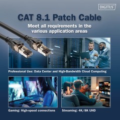 DIGITUS CAVO PATCH CAT 8.1 S/FTP 3 MT COLORE NERO