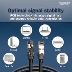 DIGITUS CAVO PATCH CAT 8.1 S/FTP 5MT. COLORE NERO