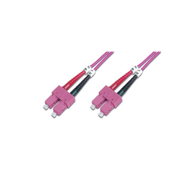 CAVO FIBRA OTTICA SC A SC MULTIMODE DUPLEX 50/125 MT. 1 OM4