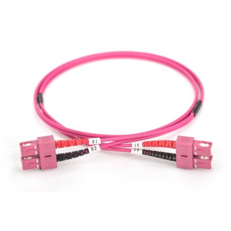 CAVO FIBRA OTTICA SC A SC MULTIMODE DUPLEX 50/125 MT.10 OM4