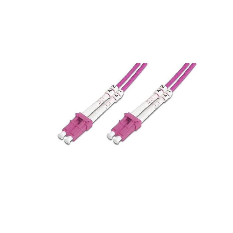 CAVO FIBRA OTTICA LC A LC MULTIMODE DUPLEX 50/125 MT.5 OM4