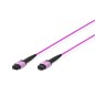 DIGITUS CAVO FIBRA OTTICA MPO, FEMMINA OM4, MULTIMODE 50/125, 10M, METODO A, VIOLA