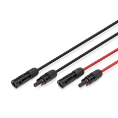DIGITUS PROLUNGA CAVO SOLARE 5 M, 6 MM CONNESSIONE MC4, CAVO FV 1500 V DC, RESISTENTE AI RAGGI UV E ALLE INTEMPERIE, 2 CAVI, 1X