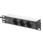 ARMADIO RACK 9 UNITA' 10 CON 1 RIPIANO, MULTIPRESA, SWITCH DI RETE 8 PORTE GIGABIT, PANNELLO PATCH 8 PORTE, 10" CAVI RETE GRIGIO