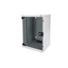 ARMADIO RACK 9 UNITA' 10 CON 1 RIPIANO, MULTIPRESA, SWITCH DI RETE 8 PORTE GIGABIT, PANNELLO PATCH 8 PORTE, 10" CAVI RETE GRIGIO
