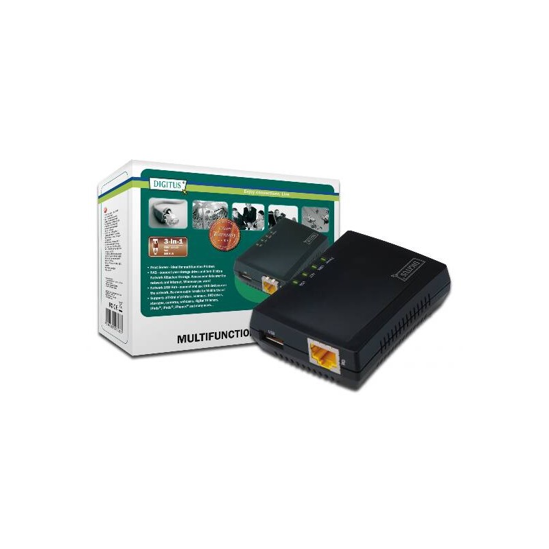 NETWORK PRINT SERVER MULTIFUNZIONE USB 2.0 - RETE RJ45