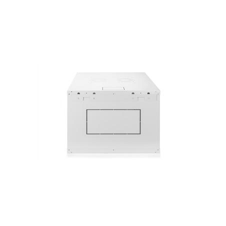 ARMADIO RACK 19" 7 UNITA' DA MURO (A)416 X (L)600 X PROFONDITA' 600 MM. COLORE GRIGIO PORTA VETRO
