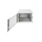 ARMADIO RACK 19" 7 UNITA' DA MURO (A)416 X (L)600 X PROFONDITA' 600 MM. COLORE GRIGIO PORTA VETRO