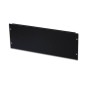PANNELLO CIECO 4 UNITA' PER CHIUSURA SPAZI VUOTI IN ARMADI RACK 19" VITI INCLUSE NERO