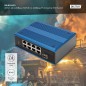 DIGITUS SWITCH POE INDUSTRIALE DA 8 PORTE 10/100BASE-TX(POE) A 100BASE-FX