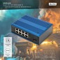 DIGITUS SWITCH DI RETE GIGABIT ETHERNET A 8 PORTE, INDUSTRIALE, NON GESTITO, 1 COLLEGAMENTO SFP