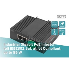 DIGITUS INIETTORE GIGABIT ETHERNETPOE, INDUSTRIALE