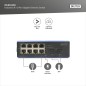 SWITCH GIGABIT ETHERNET INDUSTRIALE A 8+2 PORTE