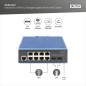 DIGITUS SWITCH INDUSTRIALE GIGABIT ETHERNET POE GESTITO A 8+2 PORTE L2