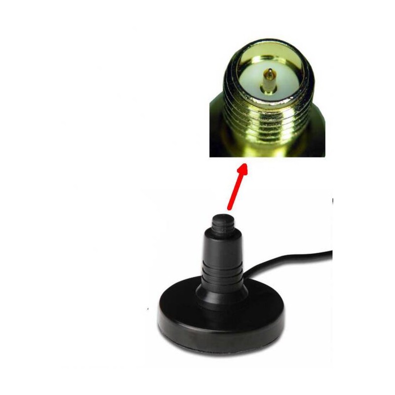 CAVO PROLUNGA COASSIALE CM 75 CON BASE A MONTAGGIO MAGNETICO PER ANTENNA WIRELESS WLAN