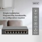 SWITCH GIGABIT A 8 PORTE, DESKTOP, NON GESTITO, ALLOGGIAMENTO IN METALLO