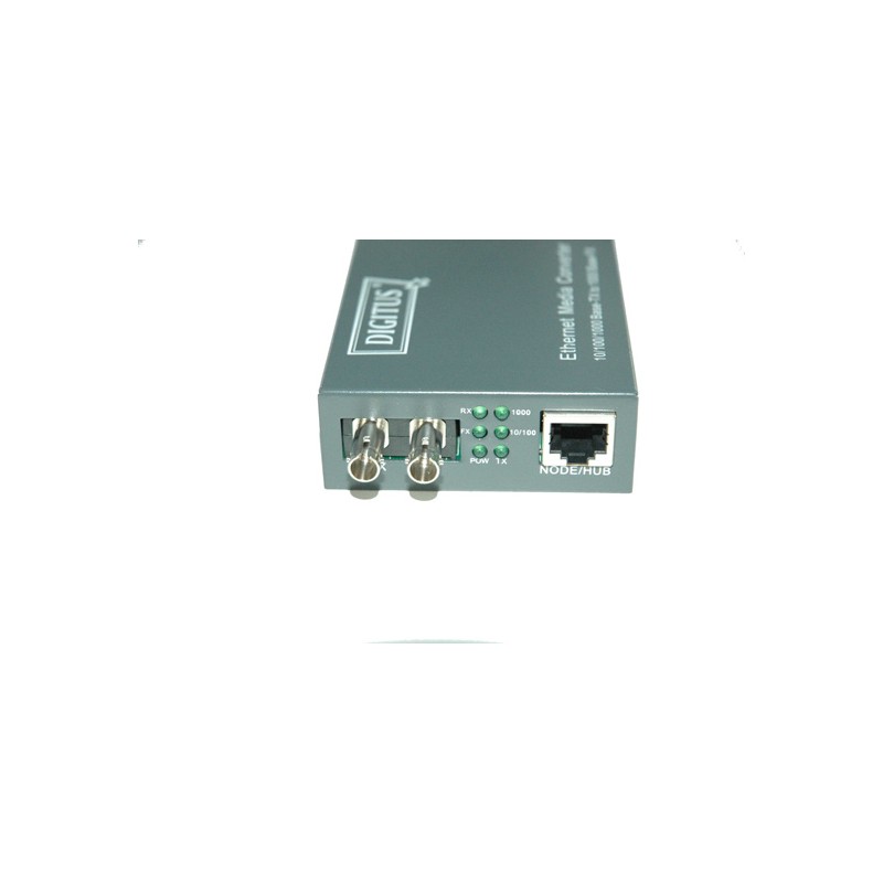 CONVERTITORE 10/100/1000 GIGABIT MEDIA CONVERTER RJ45 - FIBRA OTTICA ST 1000BASE-SX,