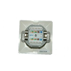 PRESA A MURO AD INCASSO RJ45 CAT. 6 PER RETI