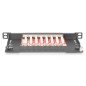 PANNELLO PATCH CAT 6A SCHERMATO 8 PORTE 0,5U 10 COLORE NERO