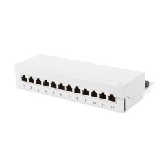 PANNELLO PATCH DESKTOP PER RETI CAT 6A CLASSE EA 12 PORTE COLORE GRIGIO DIGITUS
