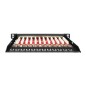 PANNELLO PATCH SOTTILE CAT.6A, SCHERMATO, 12 PORTE, 0,5 U, 10", NERO