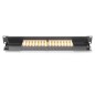PANNELLO PATCH 19" SCHERMATO 16 PORTE 8 POLI RJ45 PER RETI CATEGORIA 6 - 1 UNITA' NERO