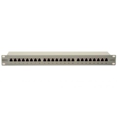 PANNELLO PATCH 19" SCHERMATO 24 PORTE 8 POLI RJ45 PER RETI CATEGORIA 6 - 1 UNITA'