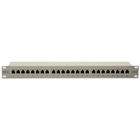 PANNELLO PATCH 19" SCHERMATO 24 PORTE 8 POLI RJ45 PER RETI CATEGORIA 6 - 1 UNITA'