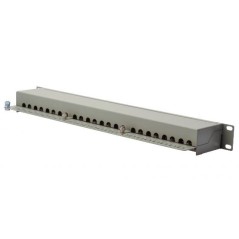 PANNELLO PATCH 19" SCHERMATO 24 PORTE 8 POLI RJ45 PER RETI CATEGORIA 6 - 1 UNITA'