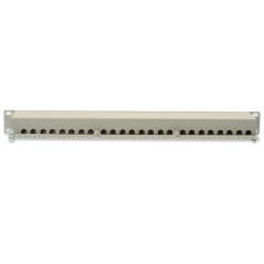 PANNELLO PATCH 19" SCHERMATO 24 PORTE 8 POLI RJ45 PER RETI CATEGORIA 6 - 1 UNITA'