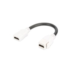 MODULO KEYSTONE HDMI FEMMINA/FEMMINA CON CAVO 12 CM PER PLACCHE A MURO O PANNELLI PATCH DIGITUS
