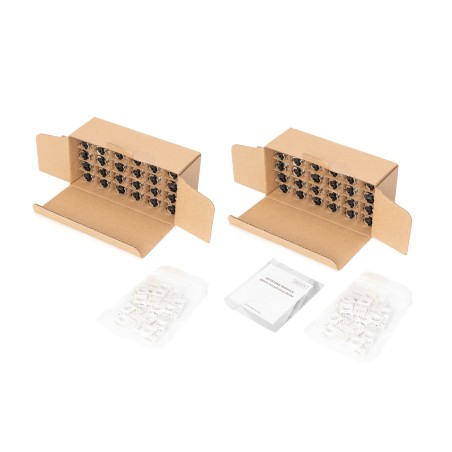 MODULO KEYSTONE CAT 6A, SCHERMATO CON SUPPORTO DEI CAVI INTELLIGENTE - 48 PEZZI