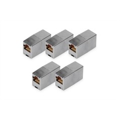 ACCOPPIAMENTO MODULARE RJ45 CAT 5E, CLASSE D - 5 PEZZI