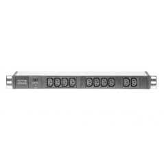 MULTIPRESA 10 PRESE FEMMINA IEC C13 1 UNITA' 19" PER ARMADI RACK