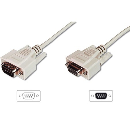 CAVO PROLUNGA PER MODEM- MOUSE ECC. PIN-TO-PIN (MODEM CABLE) 9 POLI MASCHIO/FEMMINA MT. 5 CUSTODIE PRESSOFUSE (AK 132 5M)