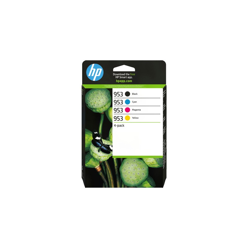 HP CART. INK MULTICOLOR, 953 CMYK ORIGINAL INK4-PACK