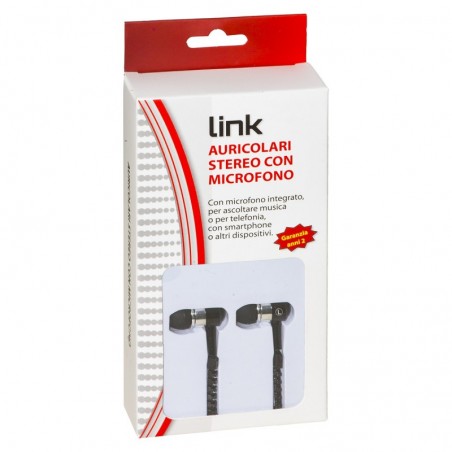 *AURICOLARI CON MICROFONO, PLUG 3,5 MM, CAVO MT 1,2 APERTURA A ZIP COLORE NERO