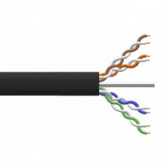 CAVO SOLIDO UTP PER RETI CATEGORIA 6 GUAINA PE PER ESTERNO AWG23 MATERIALE CCA MATASSA MT 305