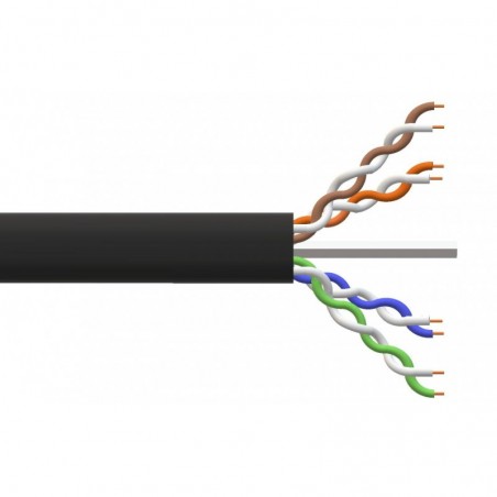 CAVO SOLIDO UTP PER RETI CATEGORIA 6 GUAINA PE PER ESTERNO AWG23 MATERIALE CCA MATASSA MT 305